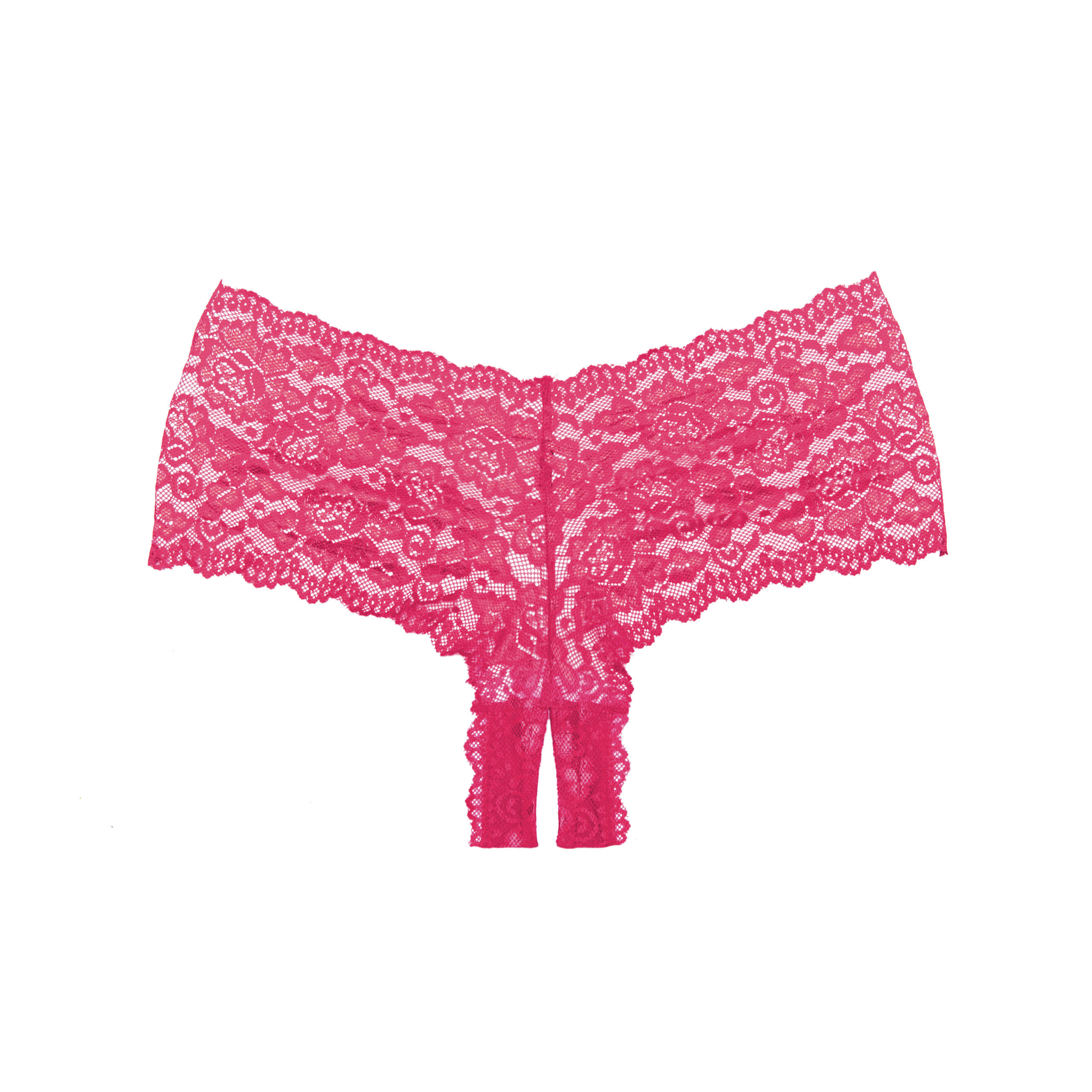 Candy Apple Crotchless Lace Booty Shorts / Culottes - Noir