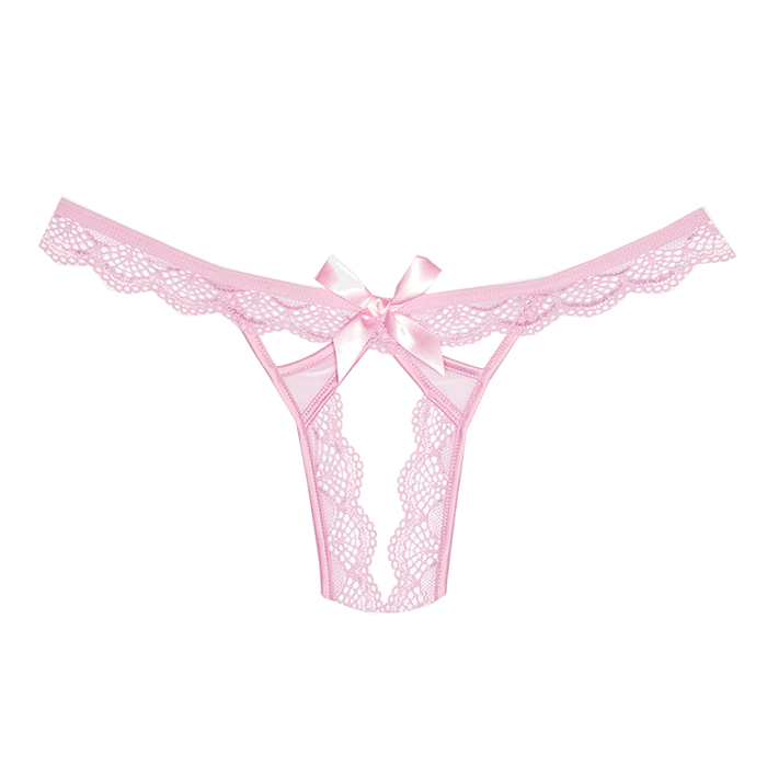 Peach-y Lace & Mesh Open Panty