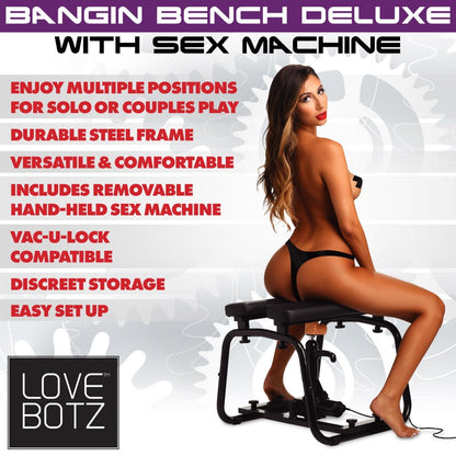 Banc de luxe Bangin' avec machine sexuelle LoveBotz