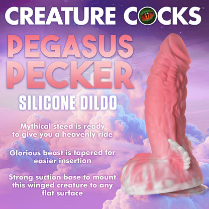 Pegasus Pecker Winged Silicone Creature Dildo - Thorn & Feather