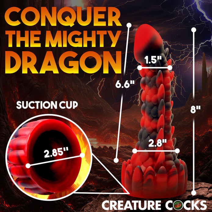 Demon Rising Scaly Dragon Silicone Creature Dildo - Thorn & Feather