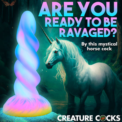 Moon Rider Glow-in-the-Dark Unicorn Silicone Creature Dildo - Thorn & Feather