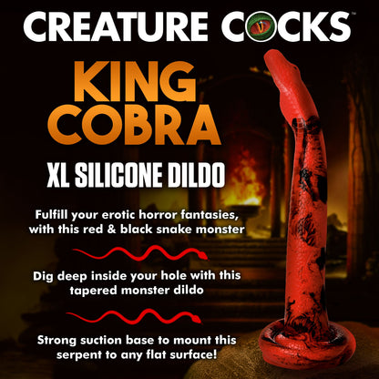 King Cobra X-Large 18" Long Silicone Creature Dildo - Thorn & Feather
