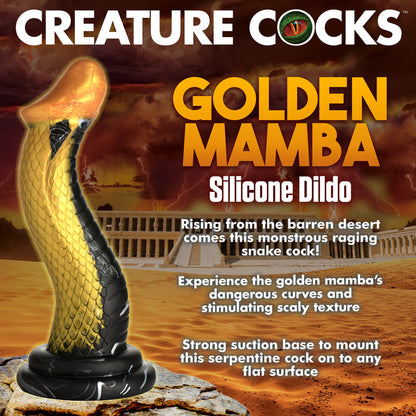 Golden Snake Silicone Creature Dildo - Thorn & Feather