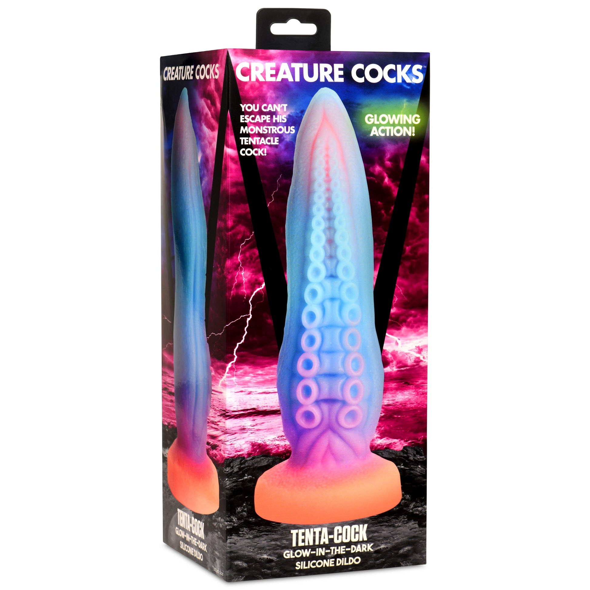 Tenta-Cock Glow-in-the-Dark Silicone Creature Dildo - Thorn & Feather