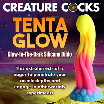 Tenta-Glow Glow-In-The-Dark Silicone Creature Dildo