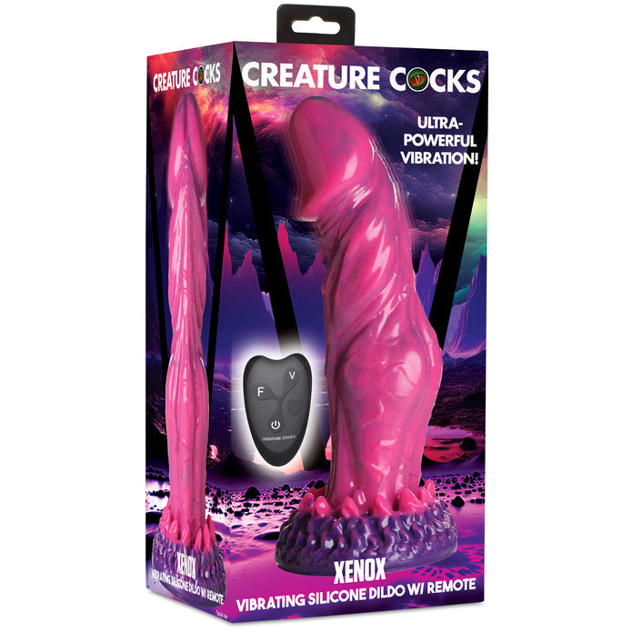 Xenox Vibrating Silicone Dildo With R/C