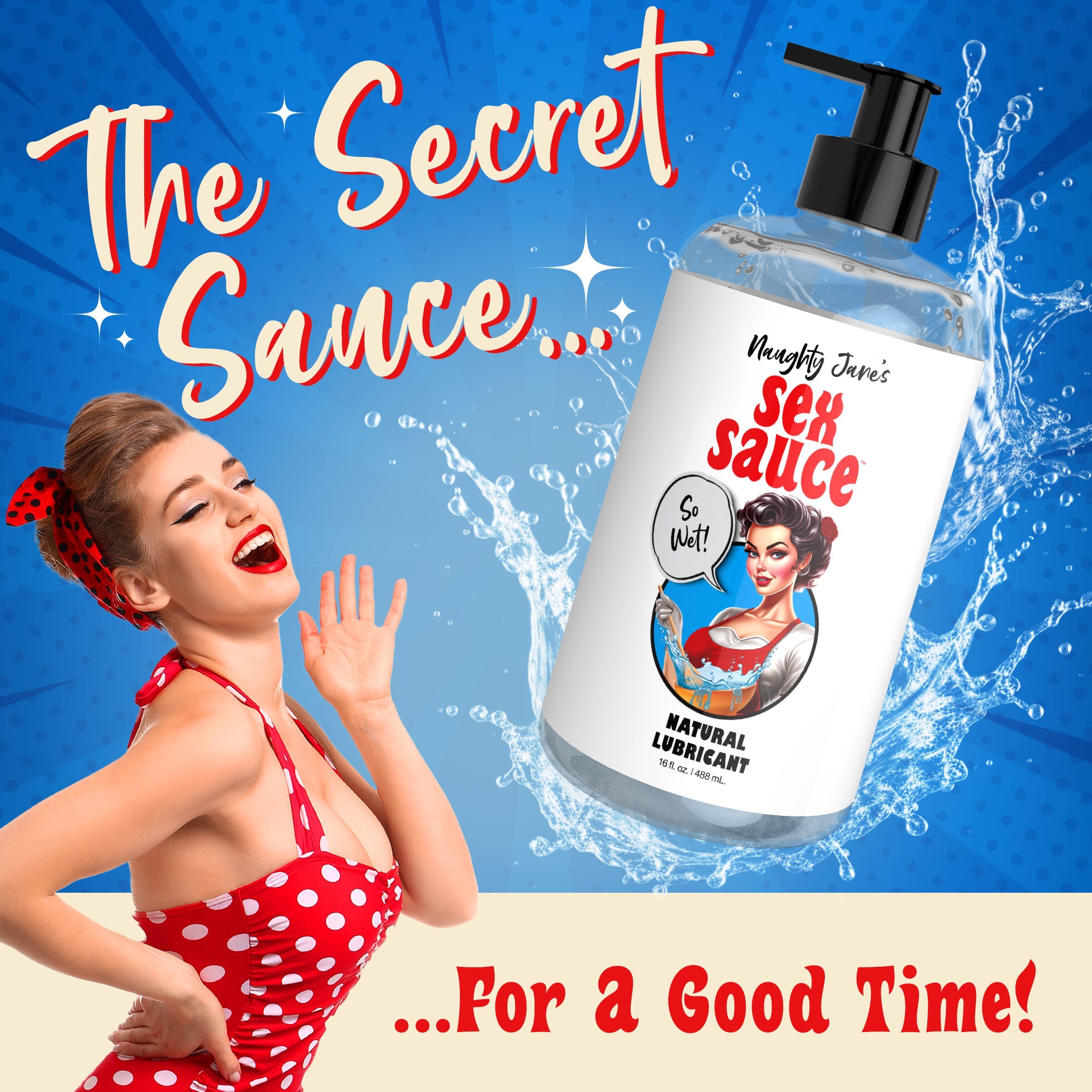 Naughty Jane's Sex Sauce Natural Lubricant - 8 oz