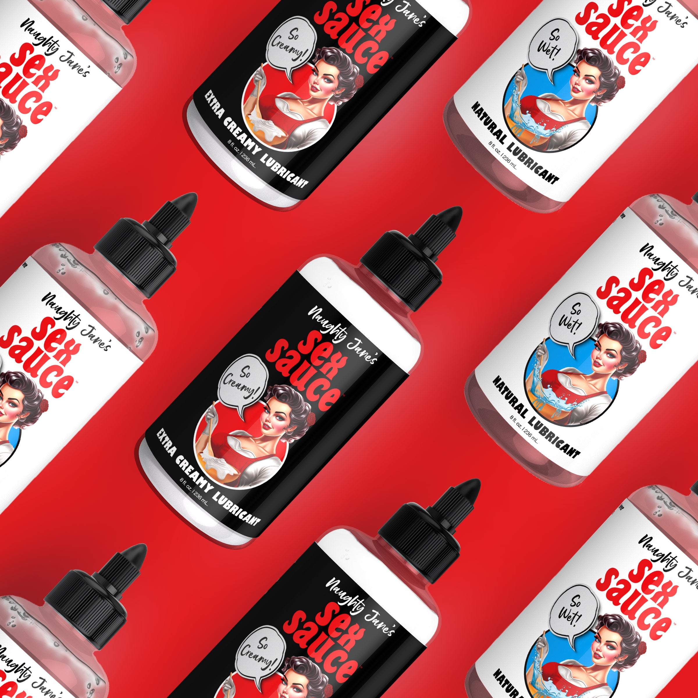 Naughty Jane's Sex Sauce Extra Creamy Lubricant - 8 oz