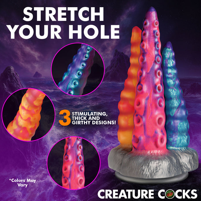 Godemiché en silicone Creature Cocks Tentacle Trio