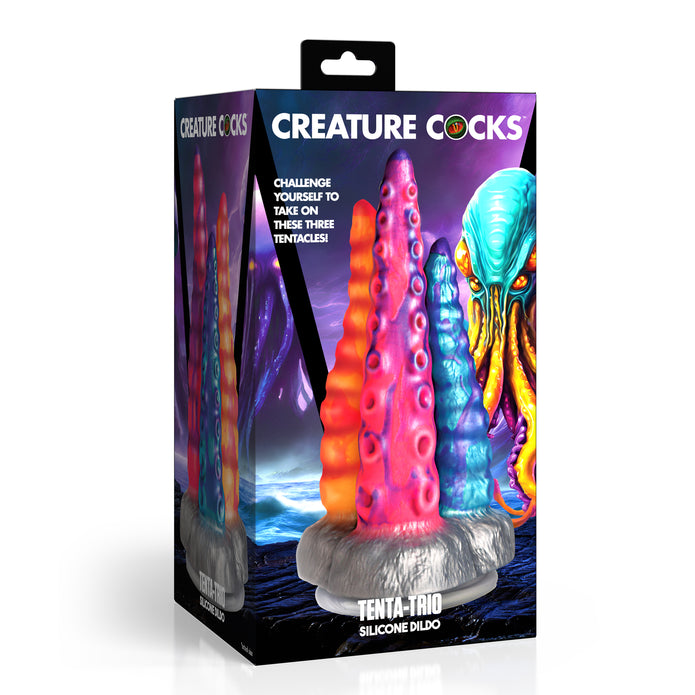 Godemiché en silicone Creature Cocks Tentacle Trio