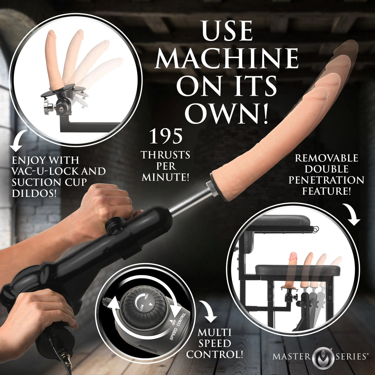 Enforcer Chair with Sex Machine