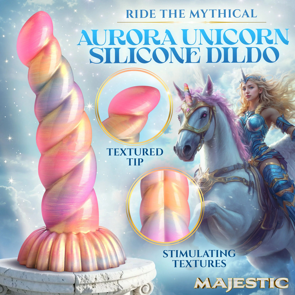 Aurora Unicorn Silicone Creature Dildo