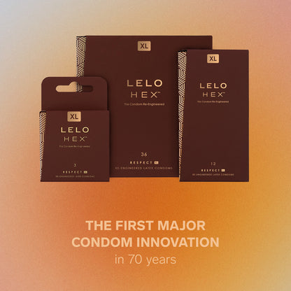 Lelo HEX Respect XL Condoms - 3 Pack