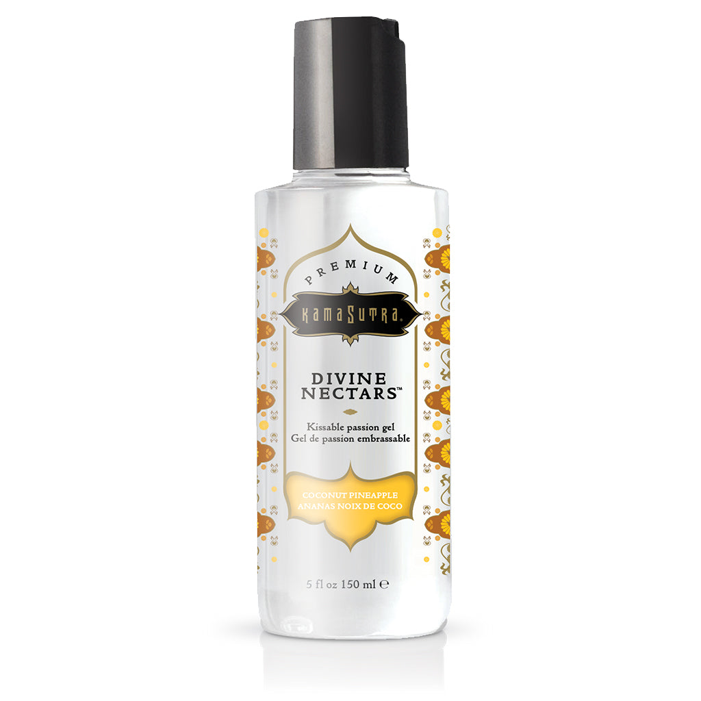 Lubrifiant aromatisé à base d'eau Divine Nectars - Noix de coco et ananas, 5 oz/150 ml
