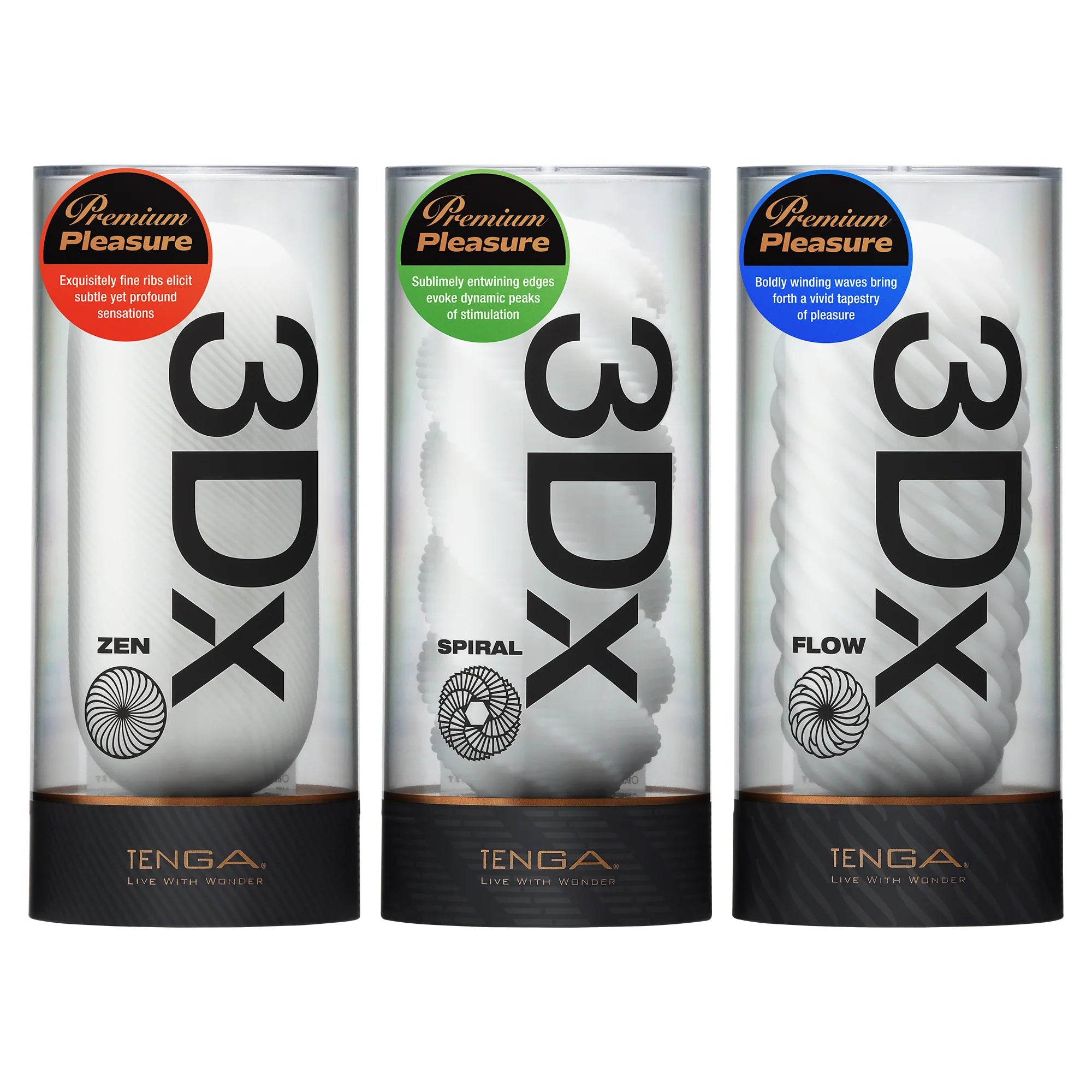 Tenga 3DX Male Masturbation Sleeve - Spiral