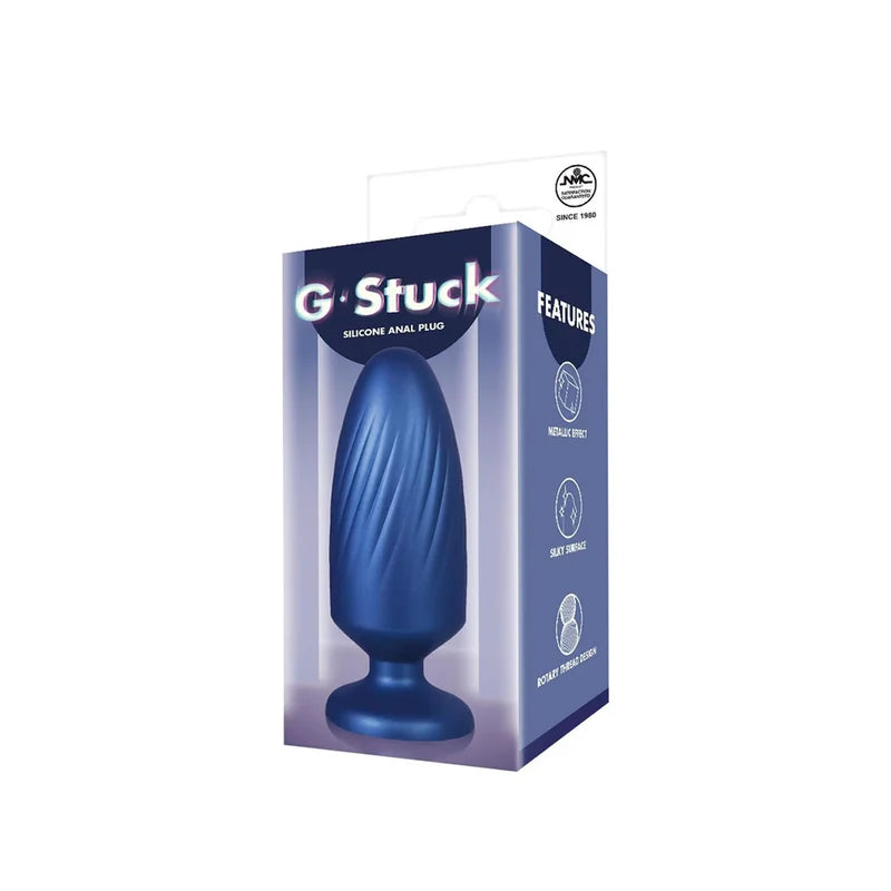 G Stuck Silicone Anal Plug – Metallic Blue