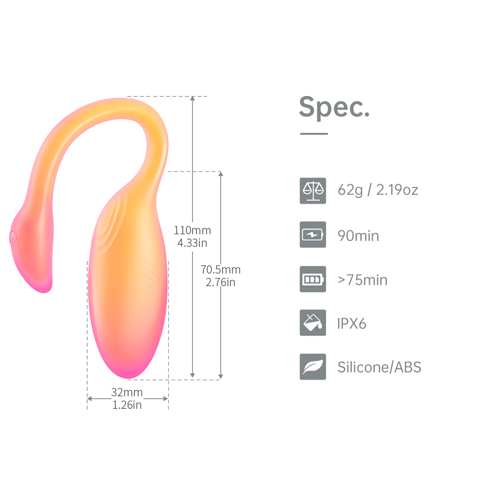 Flamingo Max - App Controlled Wearable Vibrator - Orange