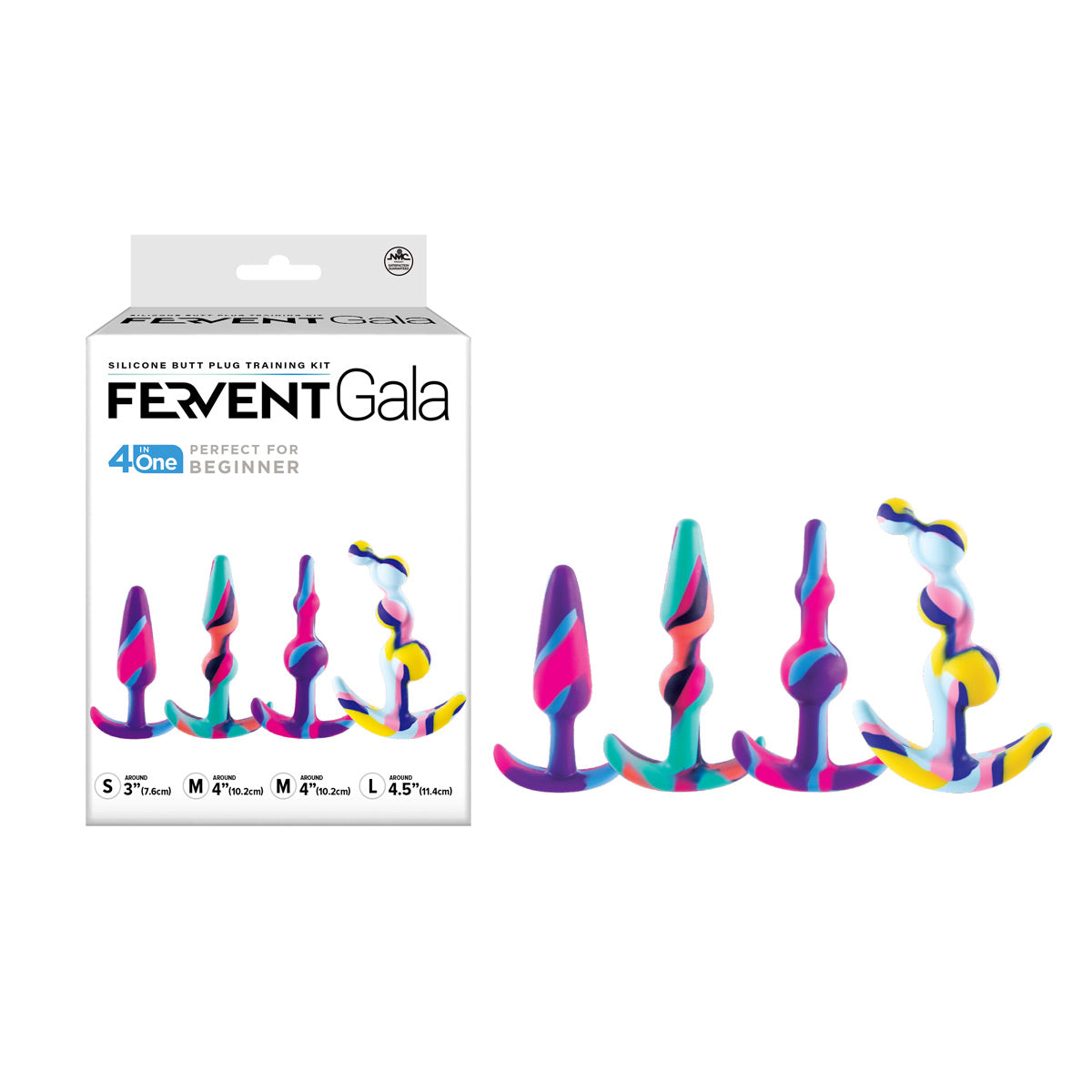 Fervent Gala 4 in 1 Silicone Butt Plug Training Kit Fervent Gala 4 in 1 Silicone Butt Plug Training Kit