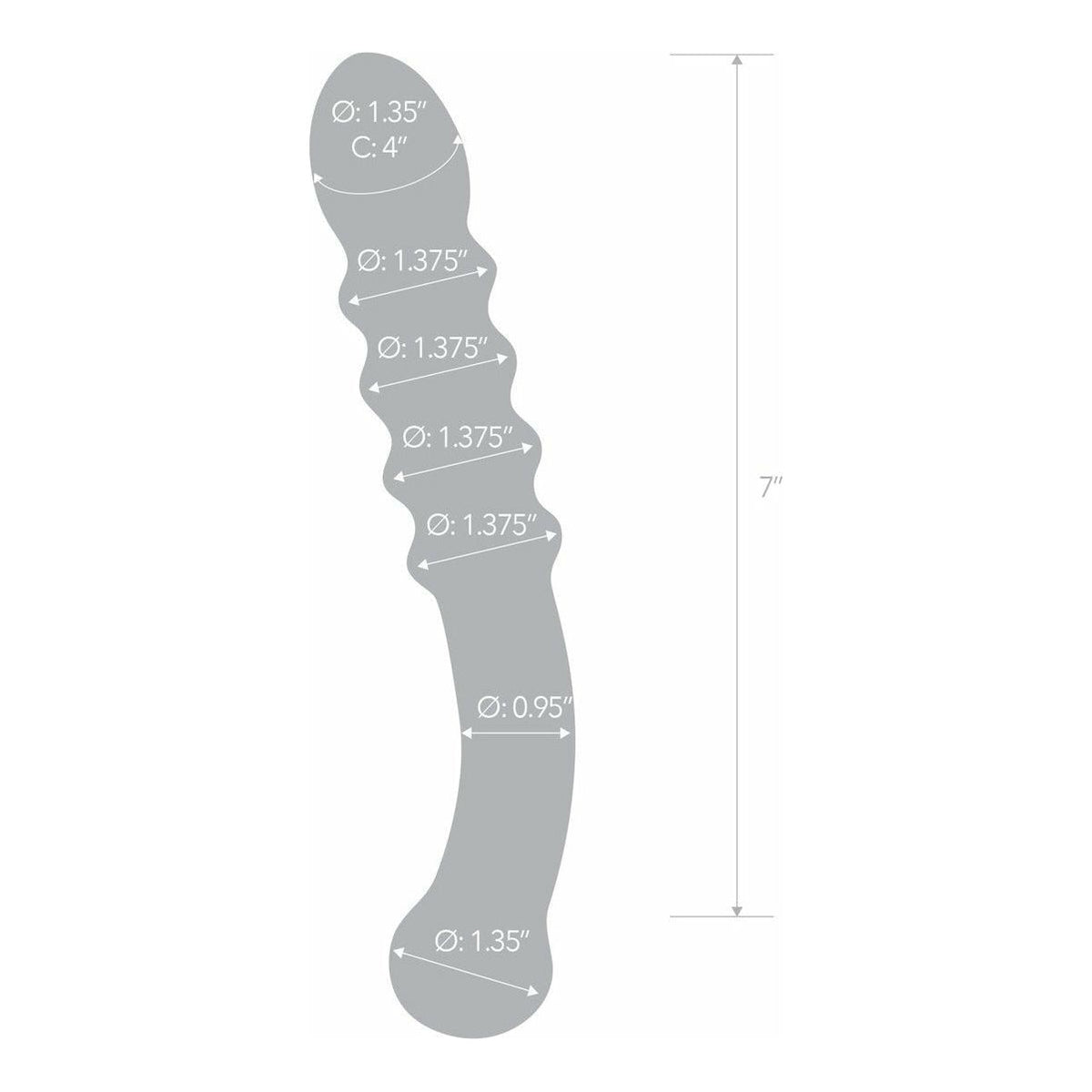 Plug anal en verre Amethyst Rain - Transparent