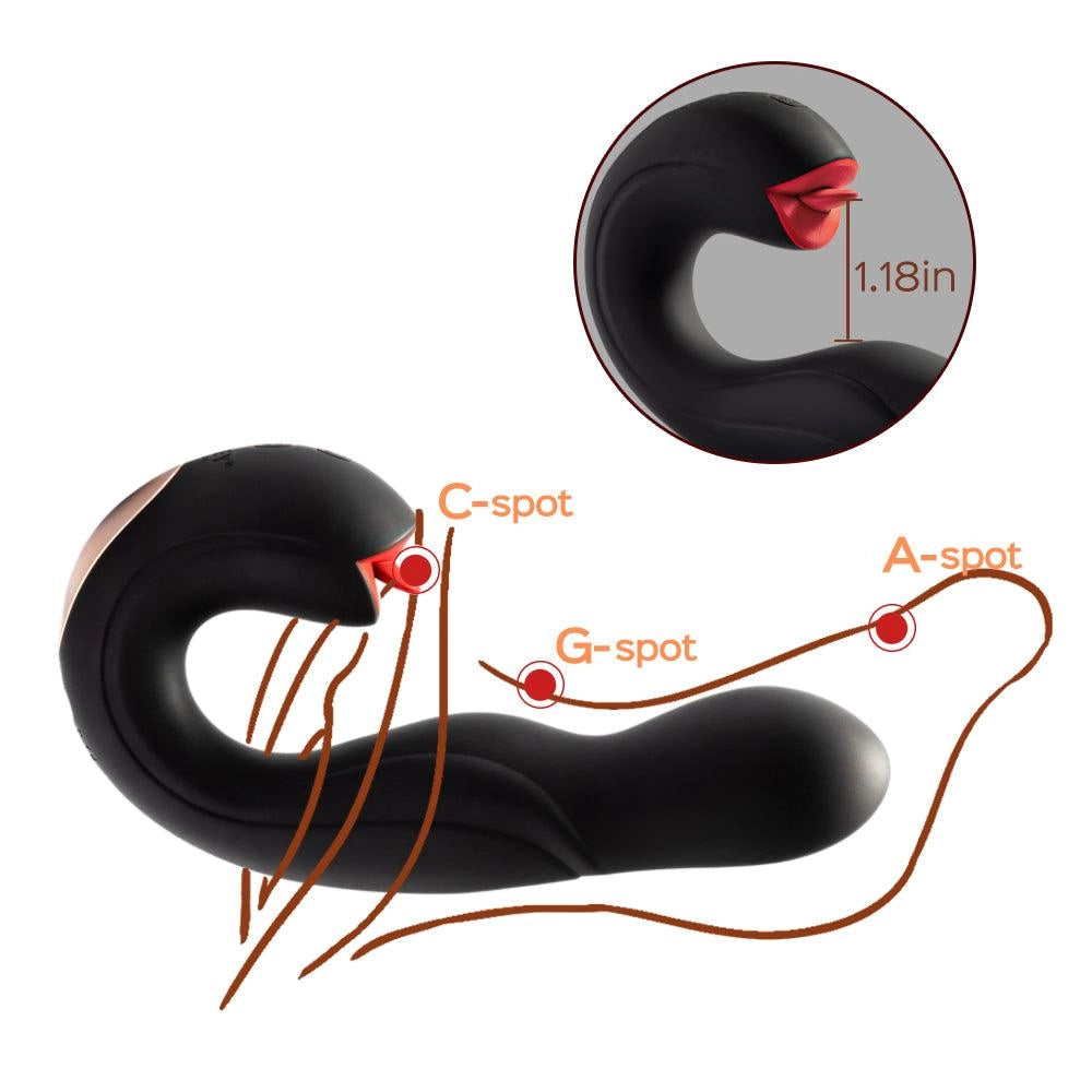 JOI PRO Remote Control Rotating Head G-spot Vibrator & Clit Licker - Thorn & Feather