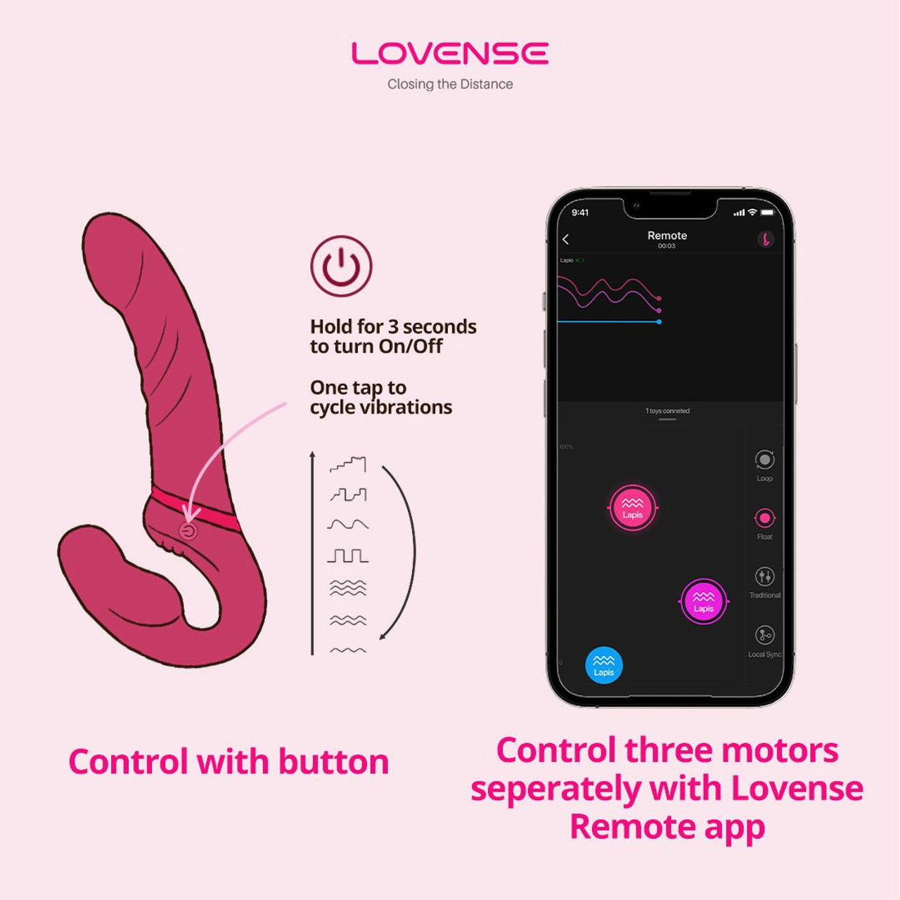 Gode-ceinture sans bretelles Lovense Lapis Vibe 