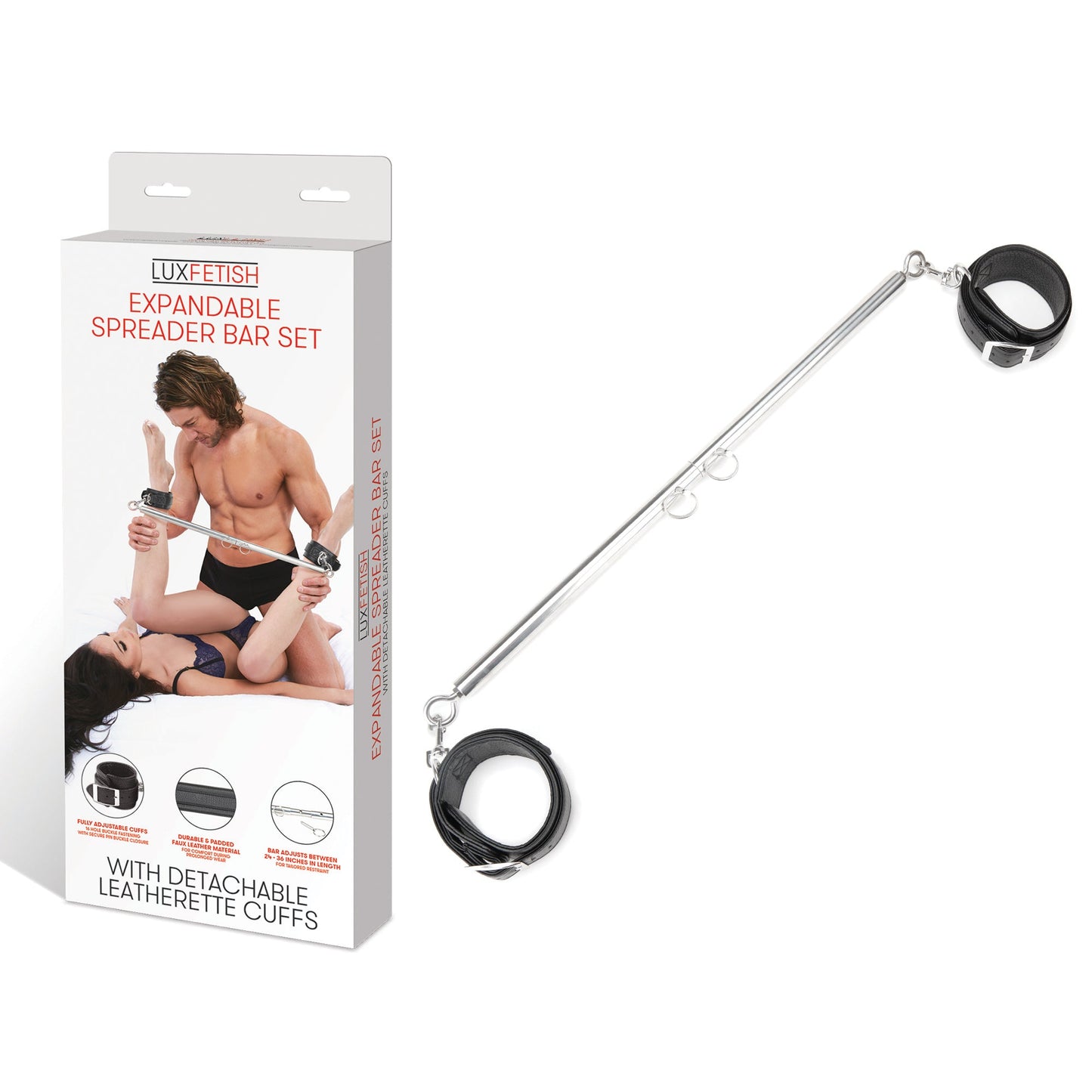 Expandable Spreader Bar Set with Detachable Cuffs
