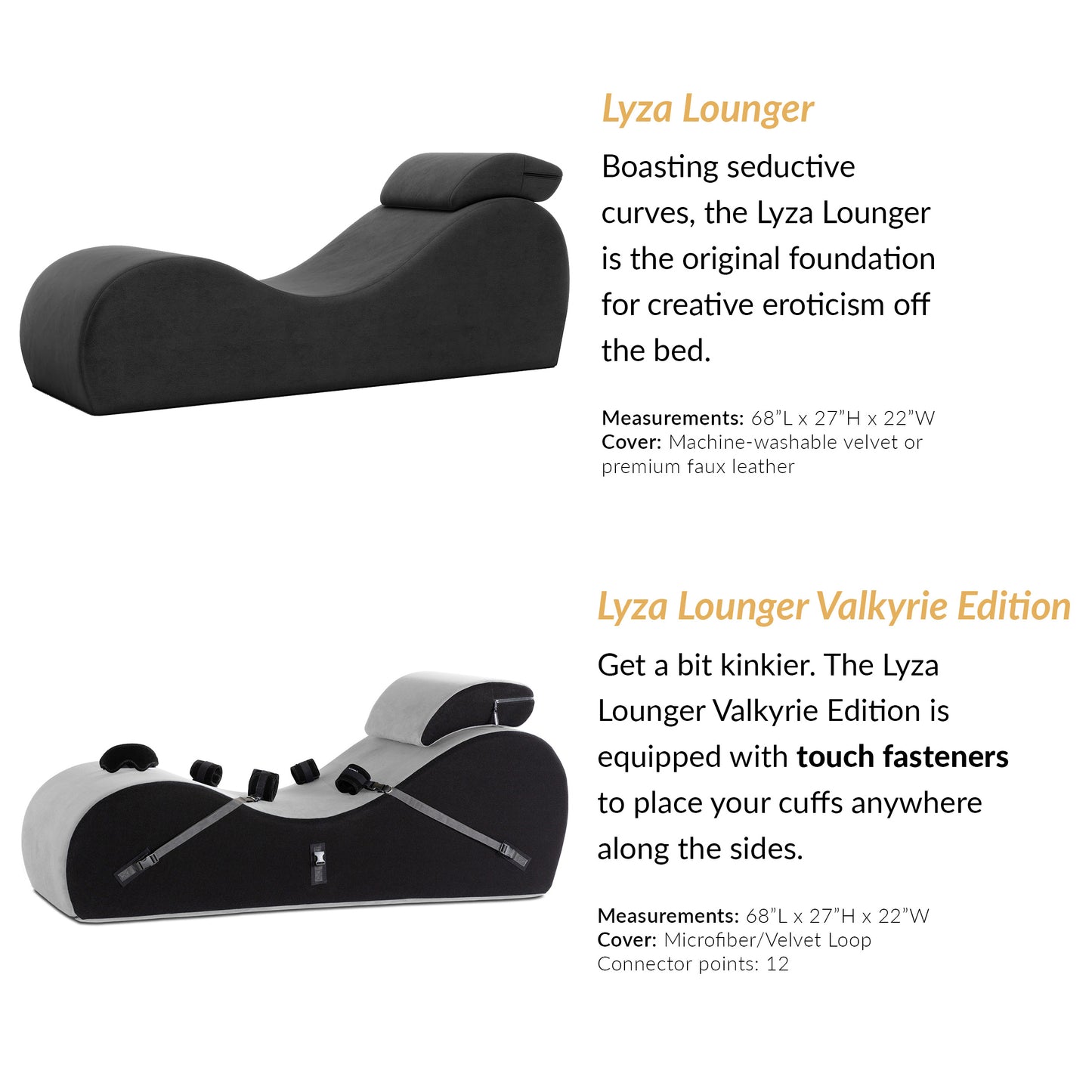 Liberator Esse Chaise II Sensual Lounge Chair - Black Label