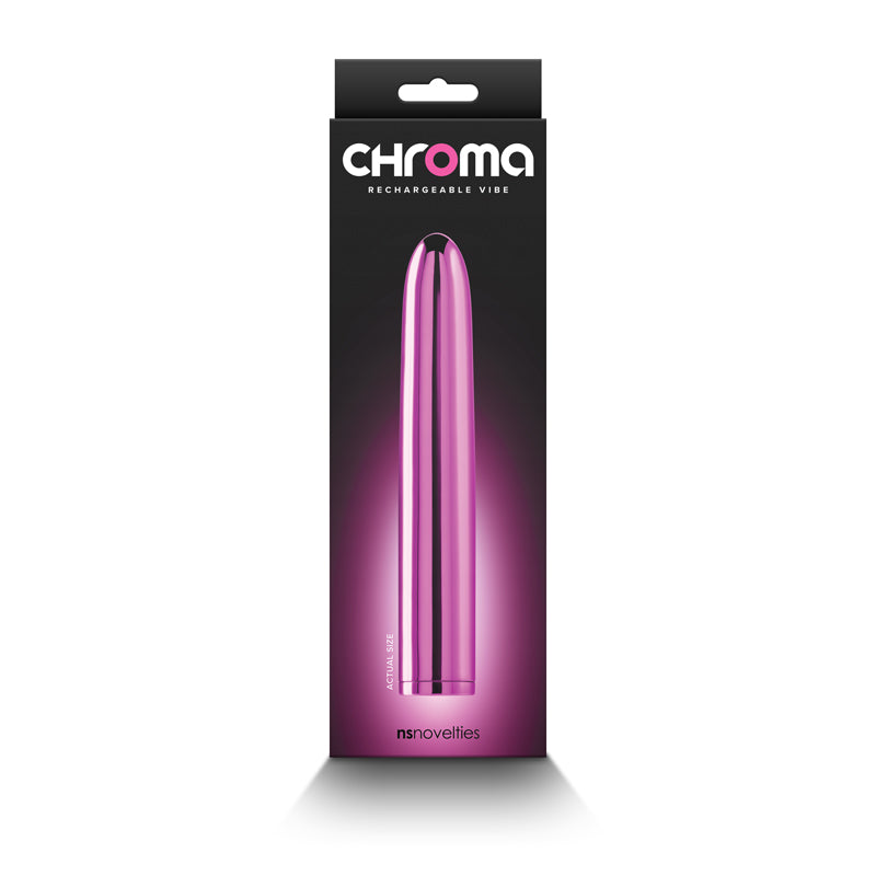 Chroma 7" Slim Vibrator - Pink - Thorn & Feather