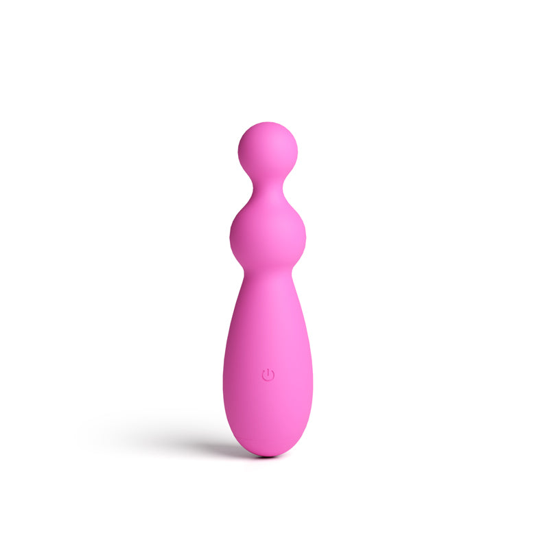 Pretty in Pink Petal Beaded Silicone Vibrator