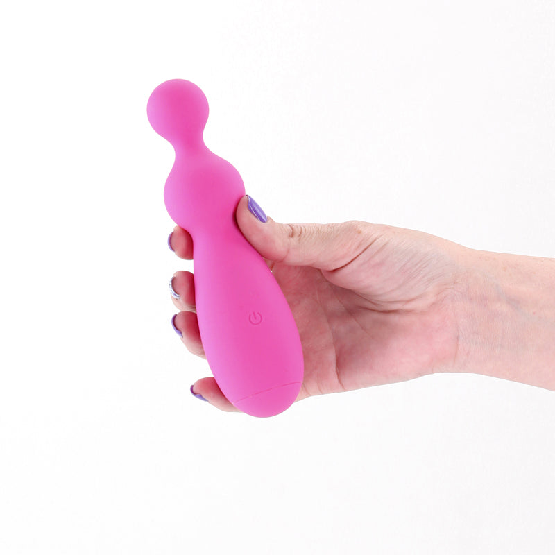 Pretty in Pink Petal Beaded Silicone Vibrator