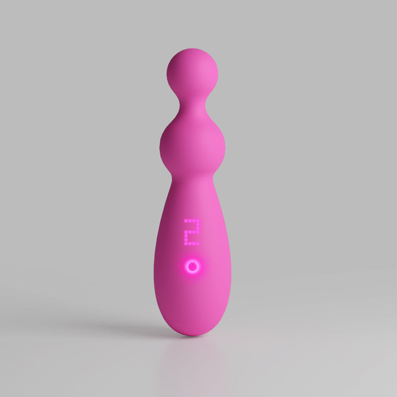 Pretty in Pink Petal Beaded Silicone Vibrator