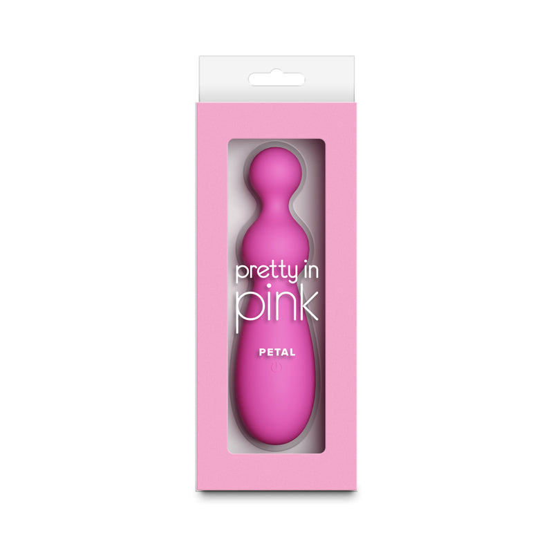 Pretty in Pink Petal Beaded Silicone Vibrator