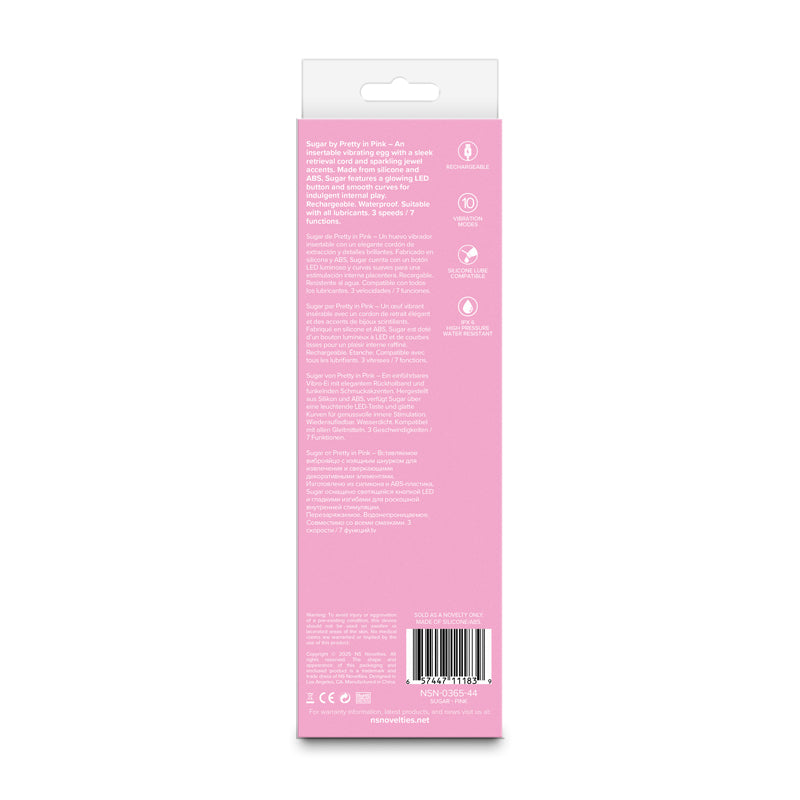 Pretty in Pink Sugar Insertable Vibrating Egg