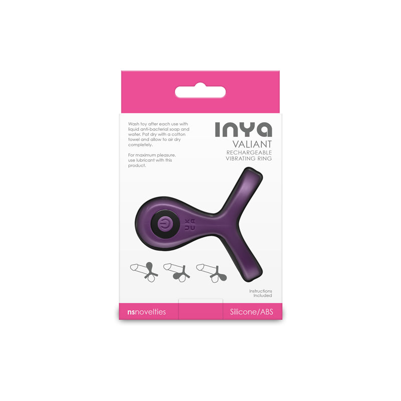 INYA Valiant Vibrating Cock Ring - Berry