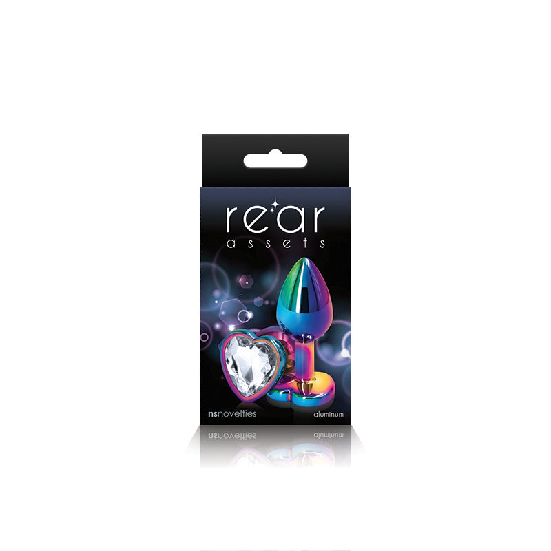 Rear Assets Multicolor Heart Plug - Small, Clear - Thorn & Feather