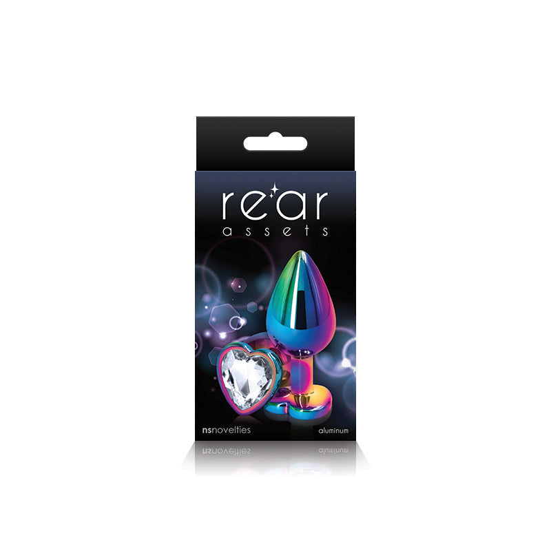Rear Assets Multicolour Heart Plug - Medium, Clear - Thorn & Feather
