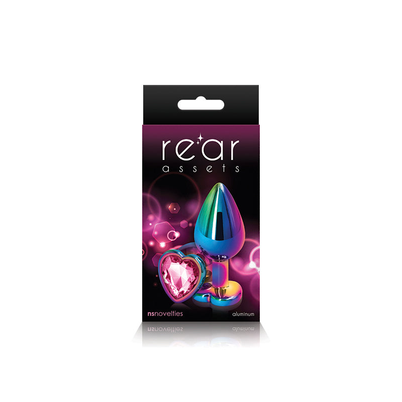 Rear Assets Multicolour Heart Plug - Medium, Pink - Thorn & Feather