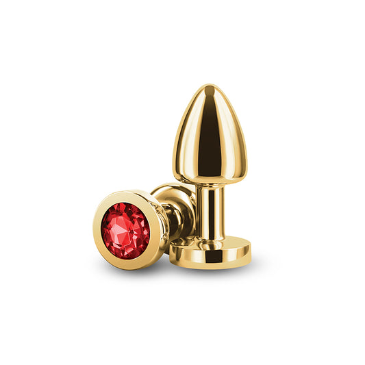 Rear Assets Butt Plug - Petite, Gold Red