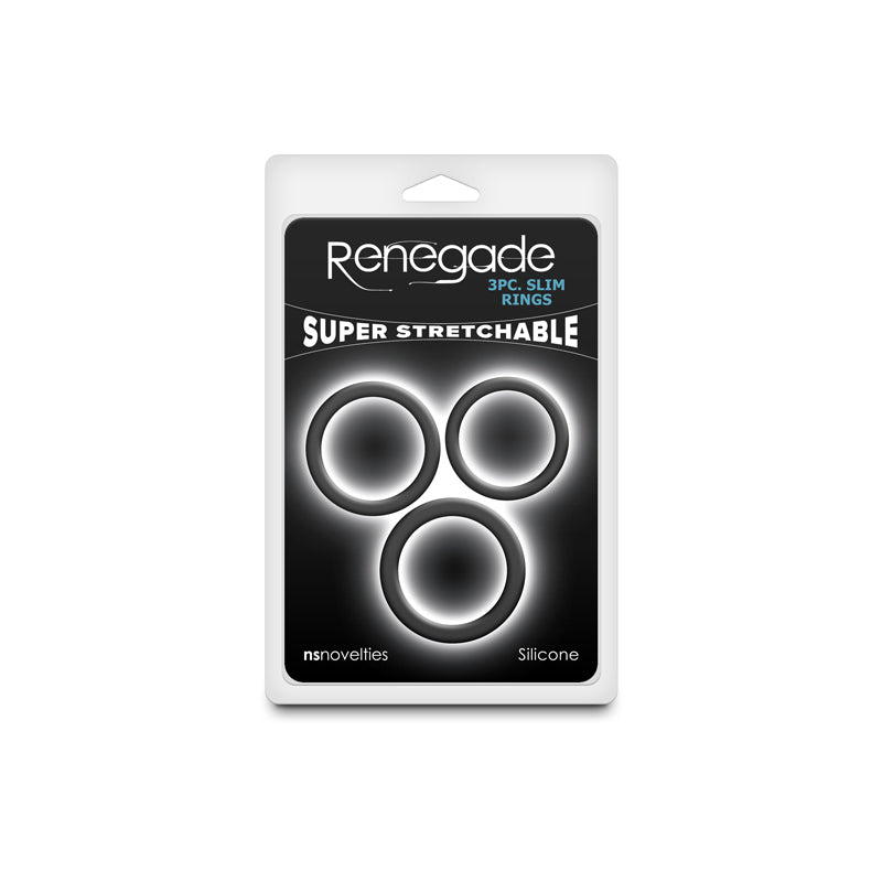 Renegade 3pc Slim Rings - Black
