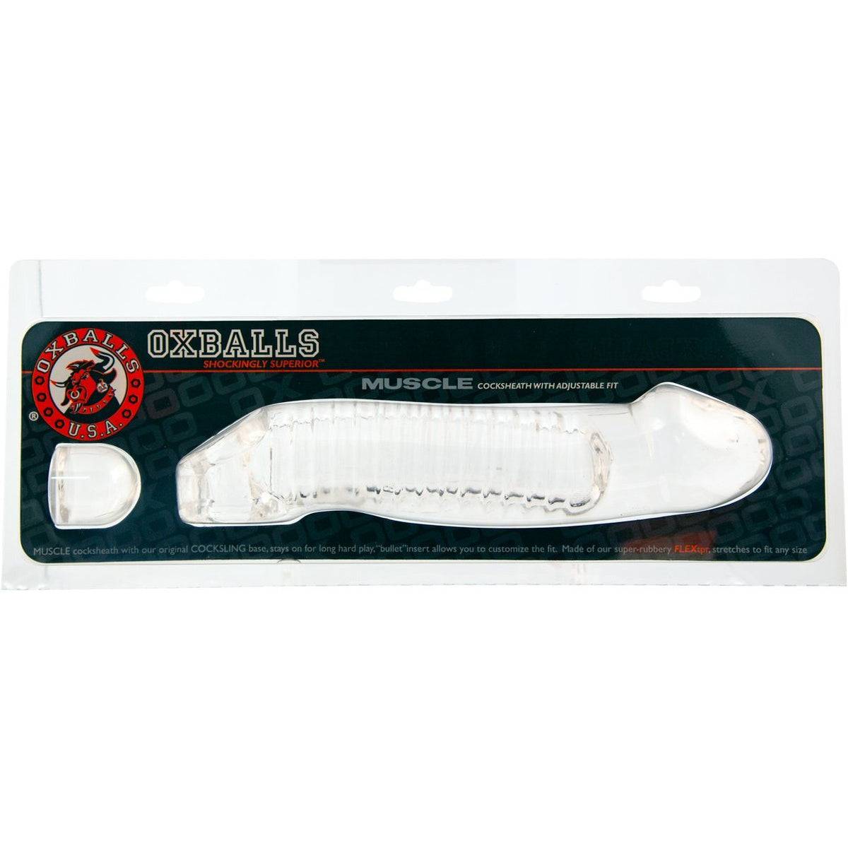 Oxballs Muscle Cocksheath Penis Extender - Clear