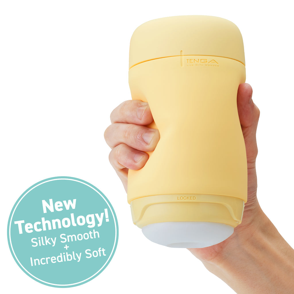 Tenga Puffy Soft Stroker - Custard Yellow