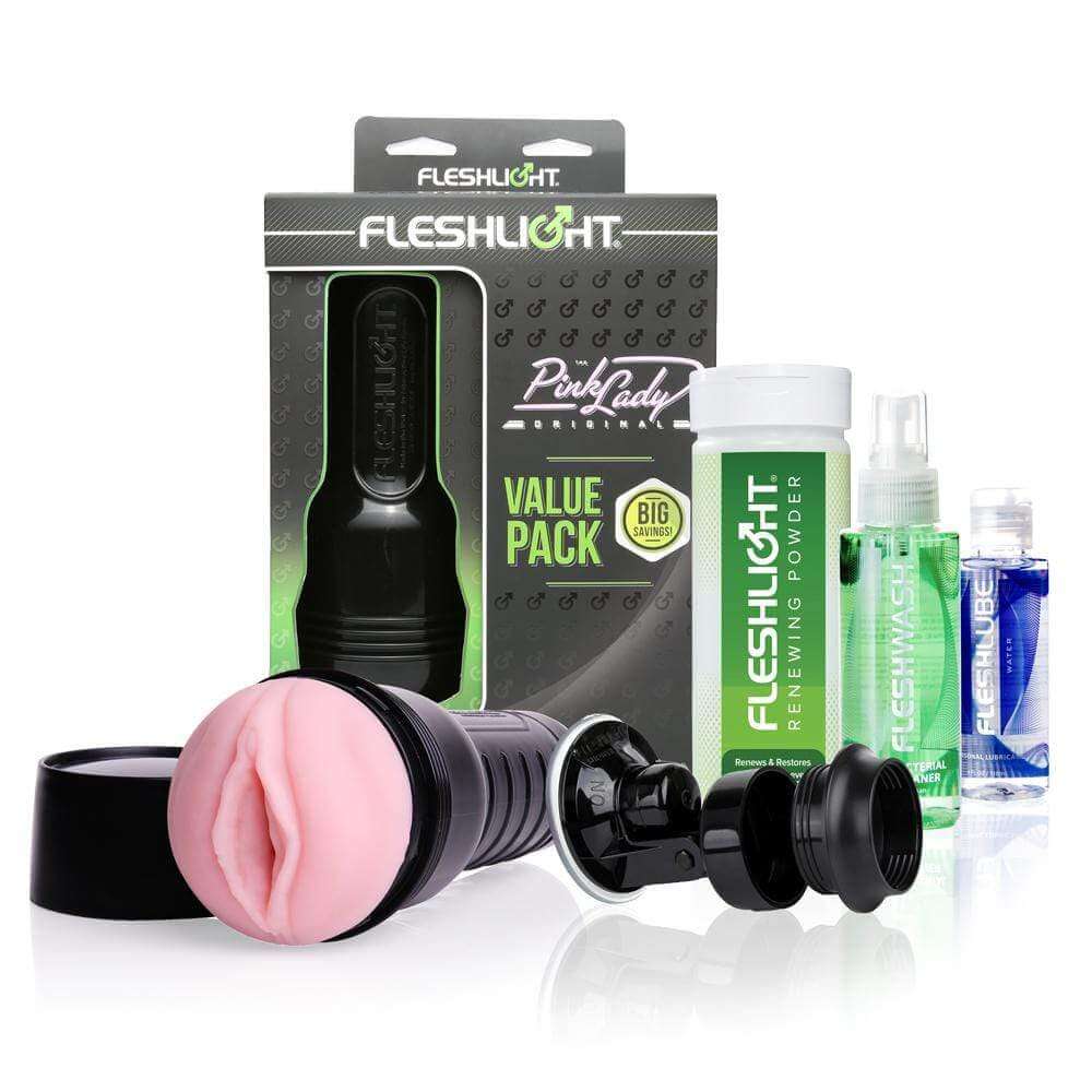 Fleshlight Pink Lady Original Pussy Masturbator Value Pack -T&F 3YRS Anniversary Sale - Thorn & Feather
