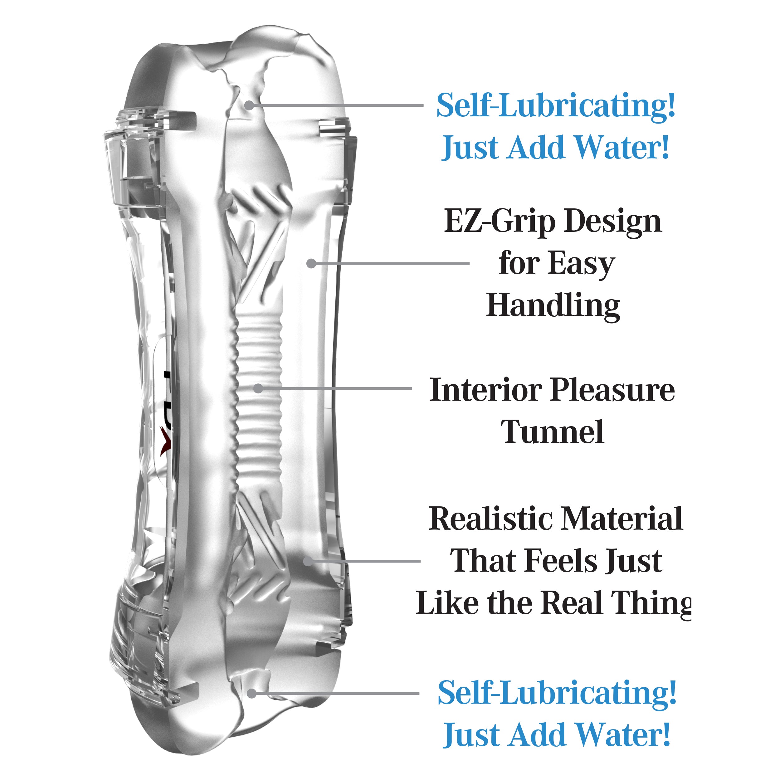 Super Flip-A-Pussy Over Self-Lubricating Stroker