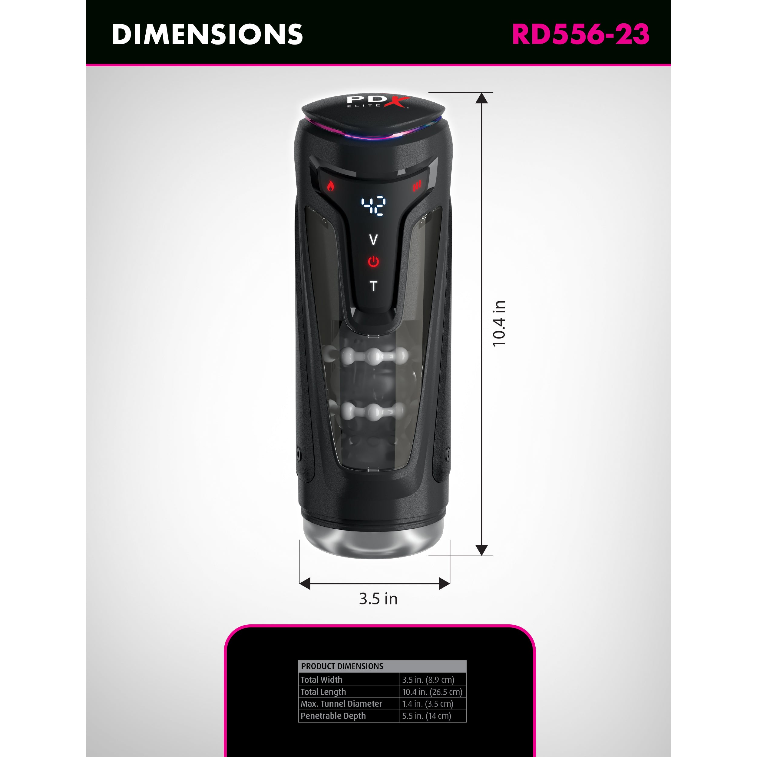 PDX Elite Moto-Bator Pro Thrusting Stroker