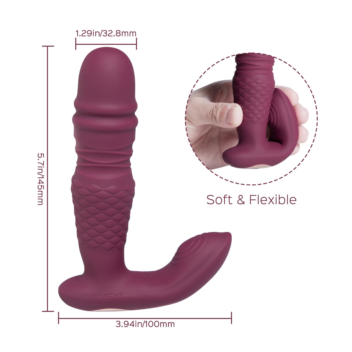 RYDER App-Controlled Thrusting G-spot & Clit Vibrator - Thorn & Feather