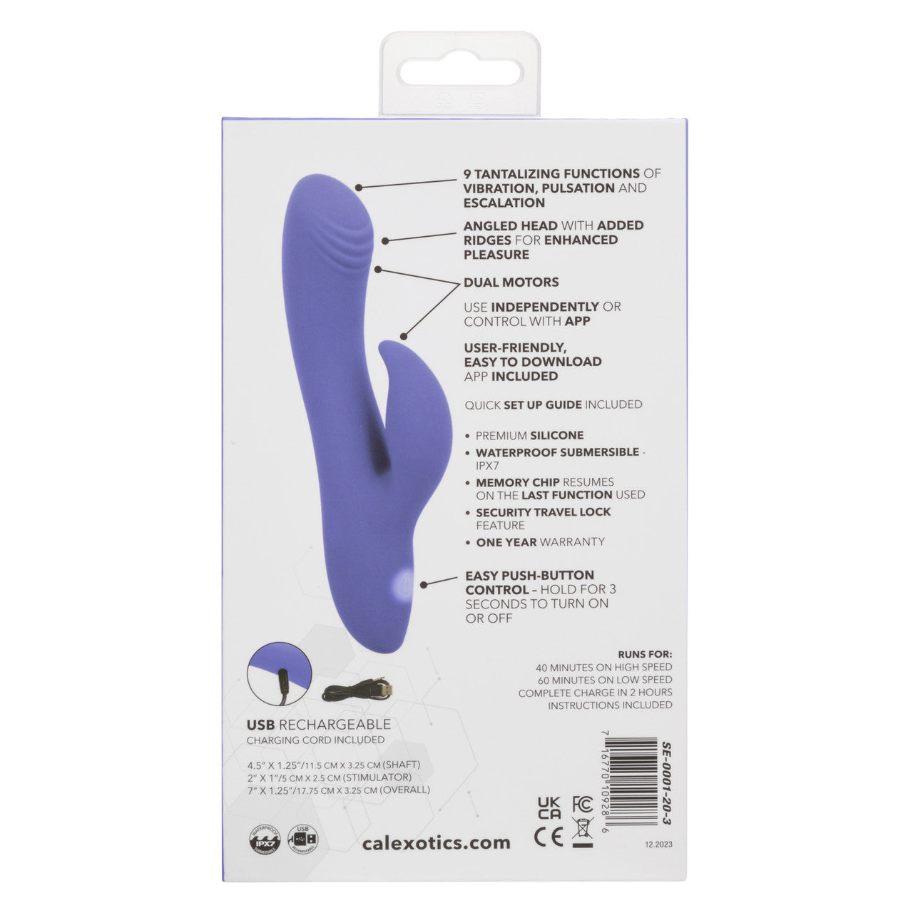 Connect App Controlled Dual Stimulator Vibrator