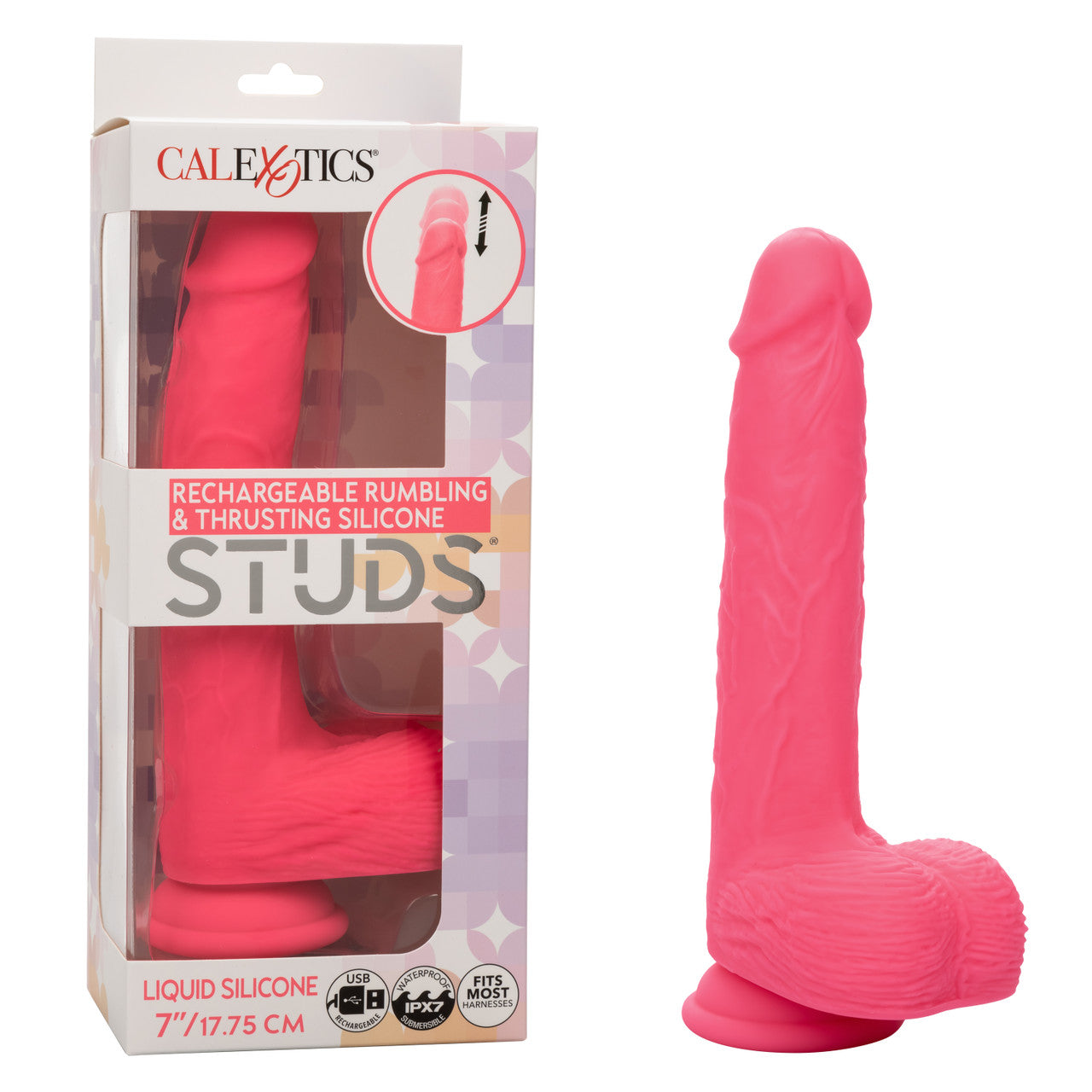 Gode ​​réaliste à clous en silicone - 6"/15,25 cm, Ivoire