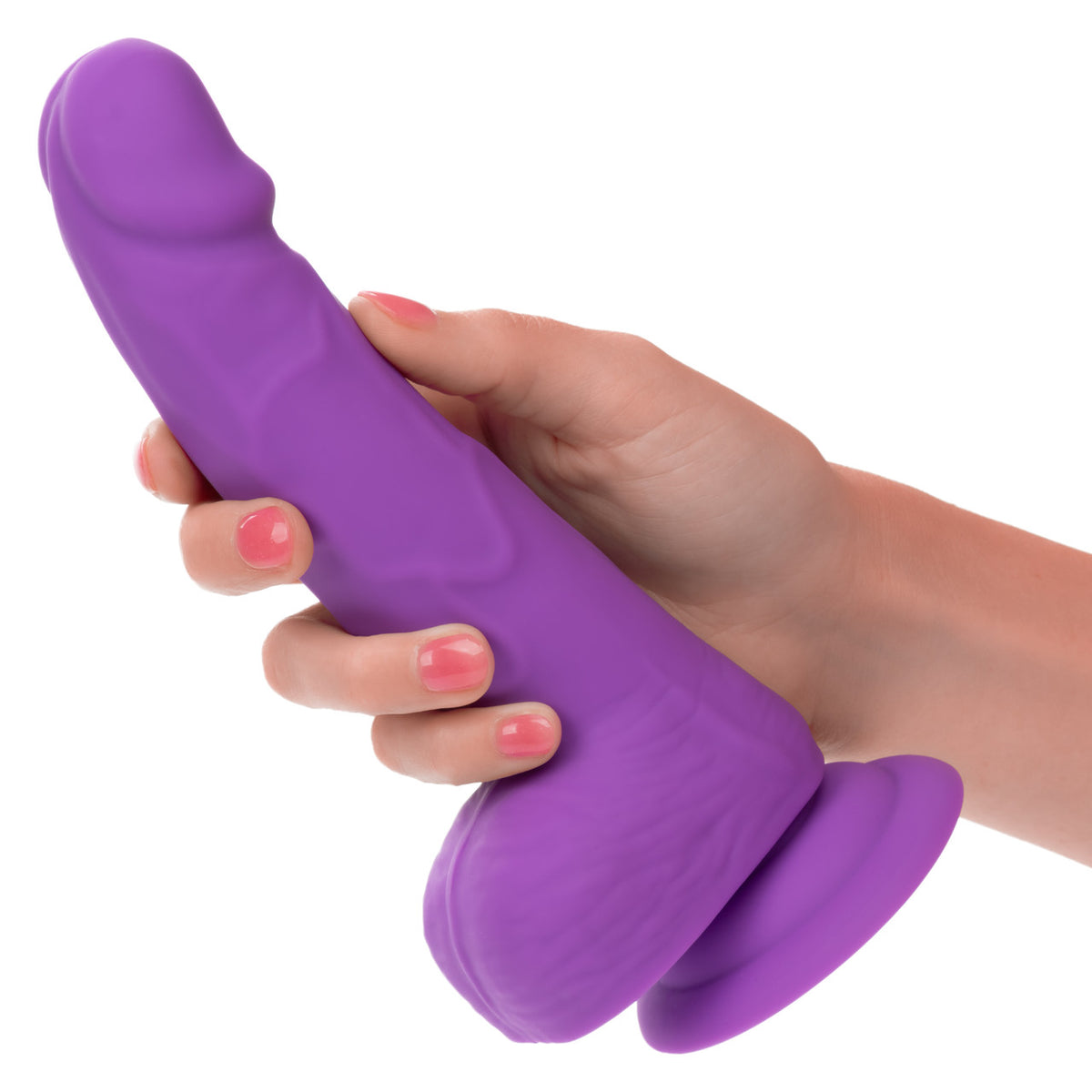 Gode ​​réaliste à clous en silicone - 6"/15,25 cm, Ivoire