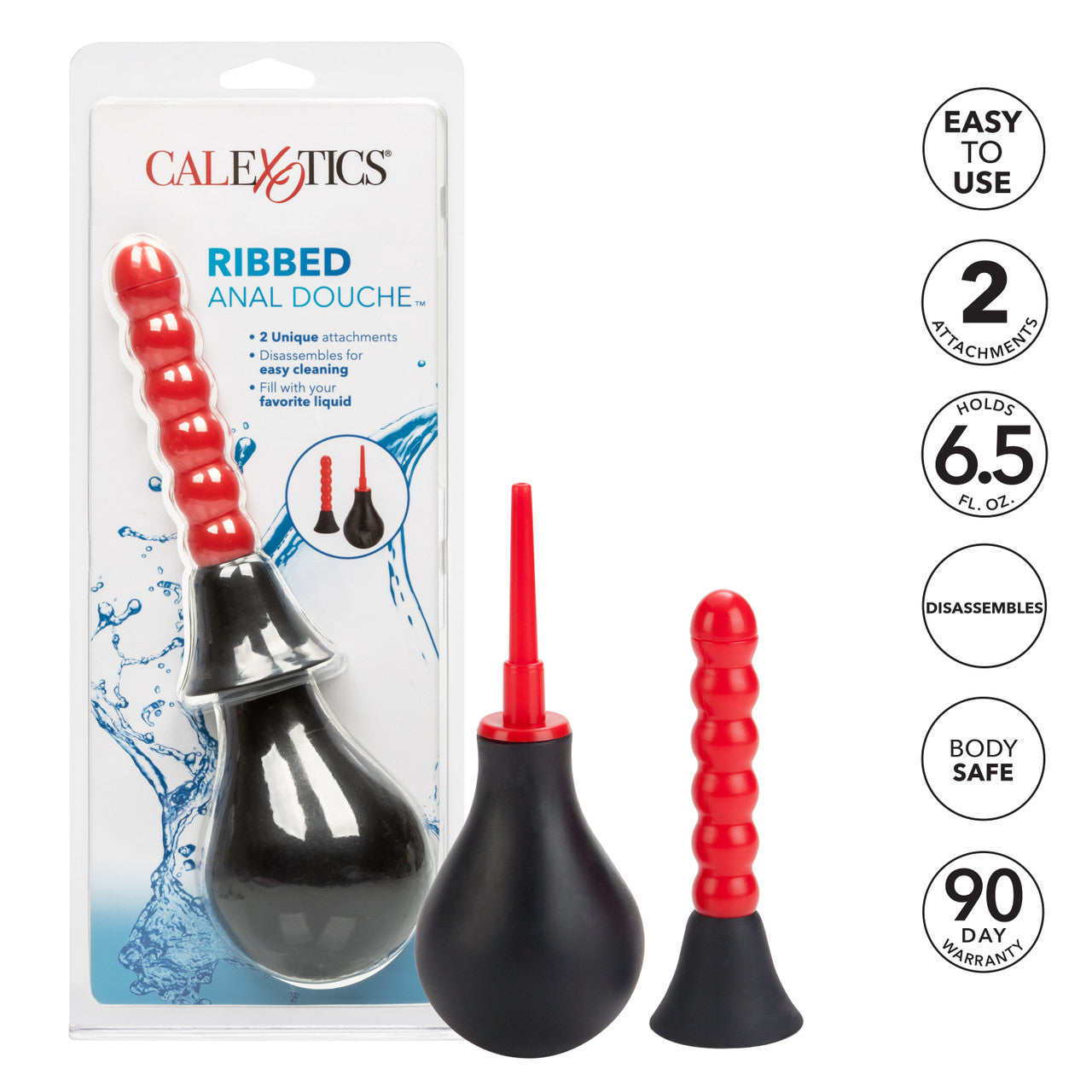 Ribbed Anal Douche - 6.5oz/195ml - Thorn & Feather